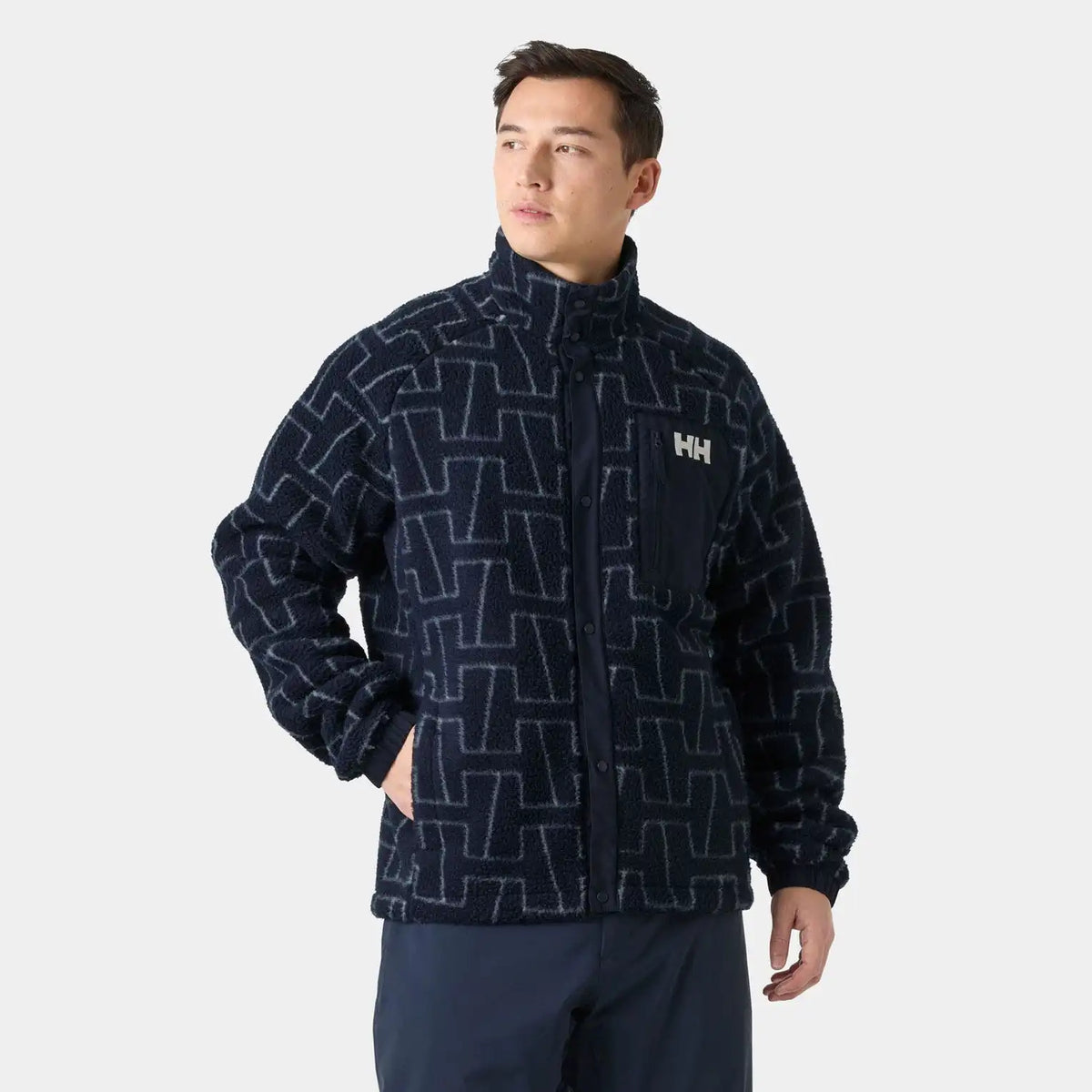Men's Panorama Printed Pile Snap